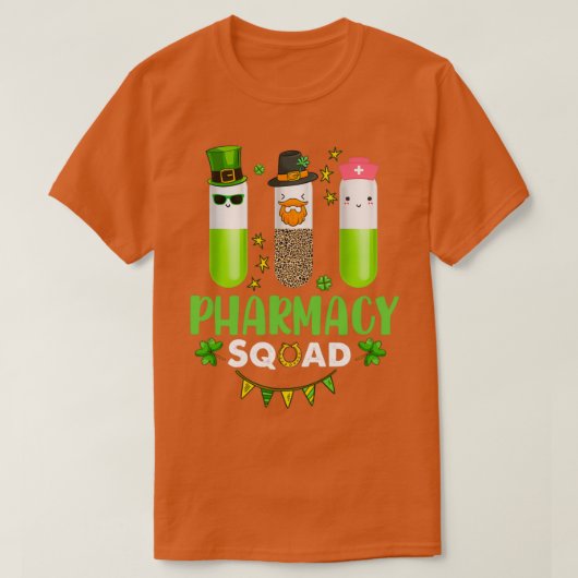 Funny Pharmacy Squad Leprechaun Pharmacist St Patr T-shirt (Design voorkant)