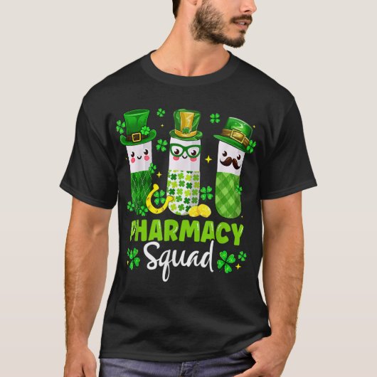 Funny Pharmacy Squad Leprechaun Pharmacist St Patr T-shirt (Voorkant)