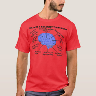 Funny Pharmacy Tech Brain T-shirt