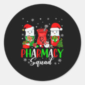 Funny Pharmacy Tech Squad Christmas Matching Holid Ronde Sticker (Voorkant)
