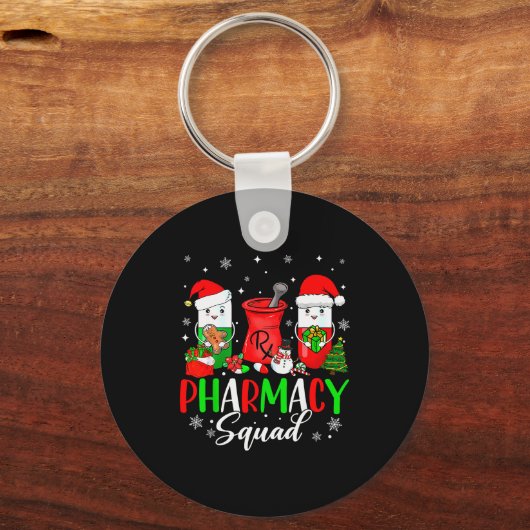 Funny Pharmacy Tech Squad Christmas Matching Holid Sleutelhanger (Voorkant)