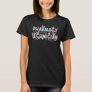 Funny Pharmacy Technicia Bunny Pharmacist Happy E T-shirt
