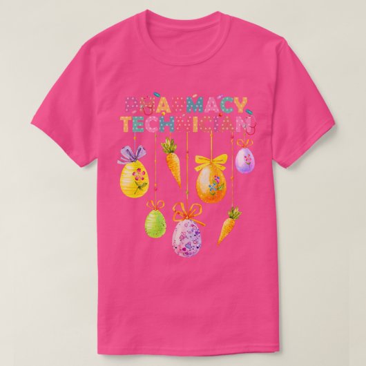 Funny Pharmacy Technicia Bunny Pharmacist Happy E T-shirt (Design voorkant)