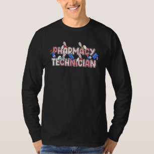 Funny Pharmacy Technicia Bunny Pharmacist Happy E T-shirt