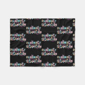 Funny Pharmacy Technicia Bunny Pharmacist Happy Fleece Deken (Voorkant (Horizontaal))