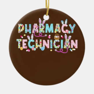 Funny Pharmacy Technicia Bunny Pharmacist Happy Keramisch Ornament