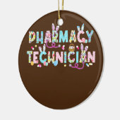 Funny Pharmacy Technicia Bunny Pharmacist Happy Keramisch Ornament (Links)
