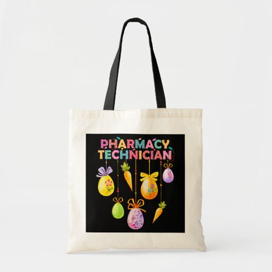 Funny Pharmacy Technicia Bunny Pharmacist Happy Tote Bag (Voorkant)