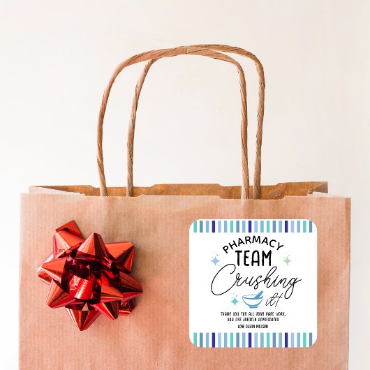 Funny Pharmacy Week Gift – You’re Crushing It!  Vierkante Sticker
