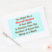 Funny PharmD Student Gifts Rechthoekige Sticker (Envelop)