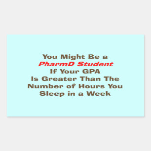 Funny PharmD Student Gifts Rechthoekige Sticker
