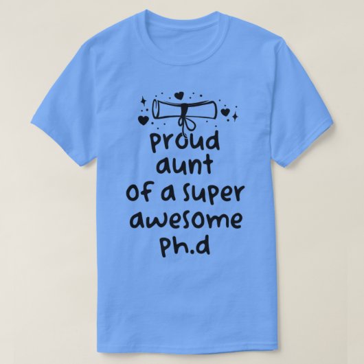 Funny PhD Afstuderen, gepromoot als een superGewel T-shirt (Design voorkant)