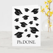 Funny PhD/Doctorate Afstuderen Kaart (Gele Bloem)