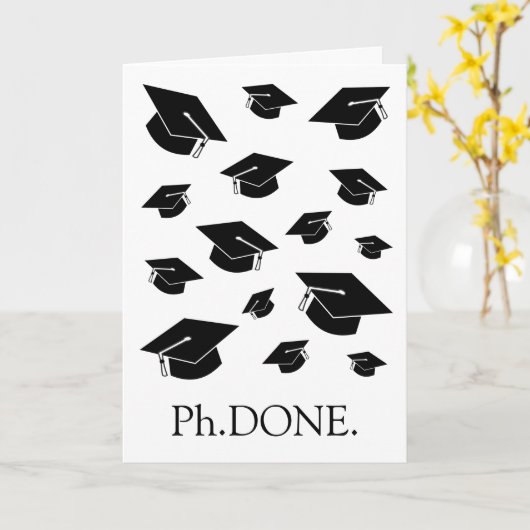 Funny PhD/Doctorate Afstuderen Kaart (Gele Bloem)