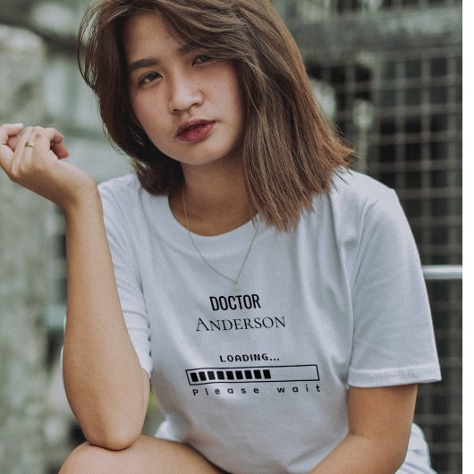 Funny PhD Graduation Doctor Name Loading T-shirt