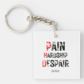 Funny PhD Graduation Pain Hardship Despair Quote Sleutelhanger (Voorkant)