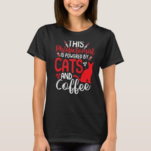 Funny Phlebotomie Phlebotomist Nurse Funny Cat Lov T-shirt (Voorkant)