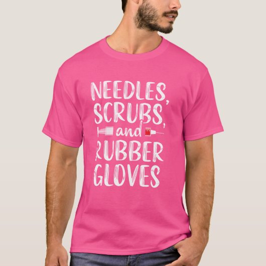 Funny Phlebotomist Phlebotomie-technicus Naalden N T-shirt (Voorkant)