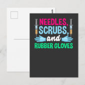 Funny Phlebotomist Syringe en Bloedwerknemer Briefkaart (Voorkant / Achterkant)