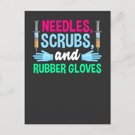 Funny Phlebotomist Syringe en Bloedwerknemer Briefkaart (Voorkant)