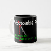 Funny Phlebotomist T-Shirts & Gifts Tweekleurige Koffiemok (Voorkant links)