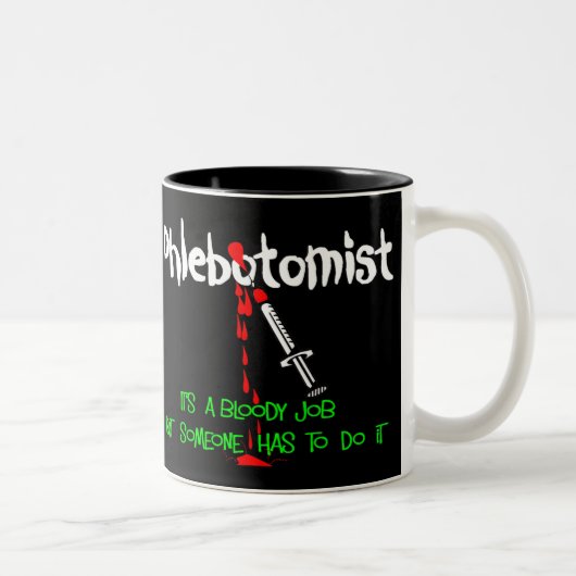 Funny Phlebotomist T-Shirts & Gifts Tweekleurige Koffiemok (Rechts)