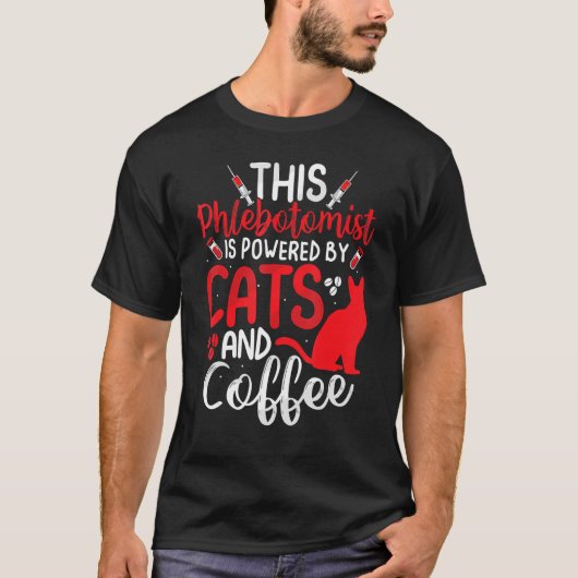 Funny Phlebotomy Phlebotomist Nurse Funny Cat Love T-shirt (Voorkant)