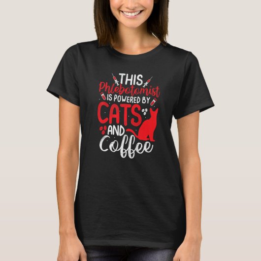 Funny Phlebotomy Phlebotomist Nurse Funny Cat Love T-shirt (Voorkant)