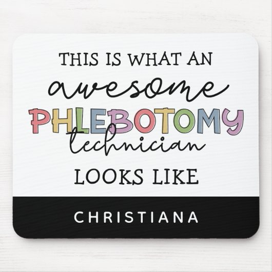 Funny Phlebotomy Technicia geweldige PBT Muismat (Voorkant)