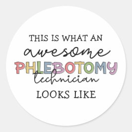Funny Phlebotomy Technicia geweldige PBT Ronde Sticker