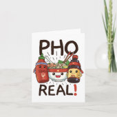 Funny Pho Threads Co. Fun Vietnamese Pho Noodle So Kaart (Voorkant)