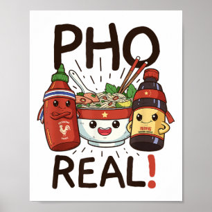 Funny Pho Threads Co. Fun Vietnamese Pho Noodle So Poster