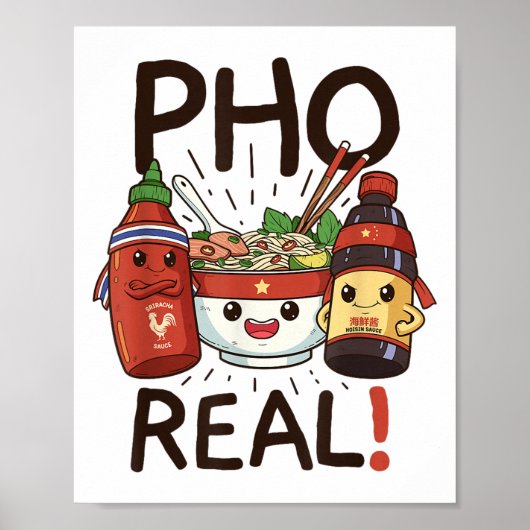 Funny Pho Threads Co. Fun Vietnamese Pho Noodle So Poster (Voorkant)