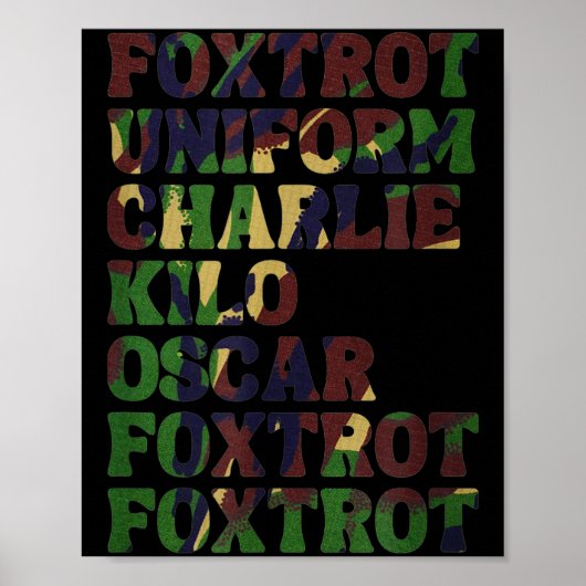 Funny Phonetic Alphabet Nato Military Lice Army Ta Poster (Voorkant)