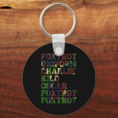 Funny Phonetic Alphabet Nato Military Lice Army Ta Sleutelhanger (Voorkant)