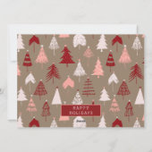 Funny Photo 2021 2022 Cute Pink-kerstbomen Feestdagenkaart (Achterkant)