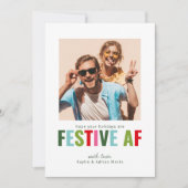 Funny Photo Christmas Kaart Festive AF (Voorkant)