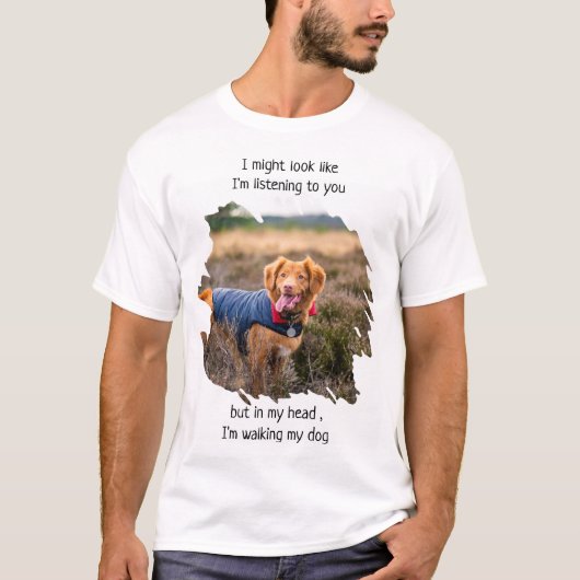 Funny Photo Dog Dad T-shirt (Voorkant)
