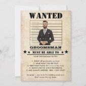Funny Photo Groomsman Invitation (Voorkant)