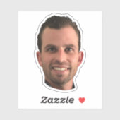 Funny Photo Head Bachelorette Party Groom Sticker (Vel)