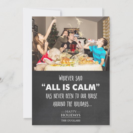 Funny Photo Holiday Kerstmis Wenskaart (Voorkant)