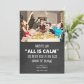 Funny Photo Holiday Kerstmis Wenskaart (Staand voorkant)