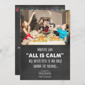 Funny Photo Holiday Kerstmis Wenskaart (Voorkant / Achterkant)