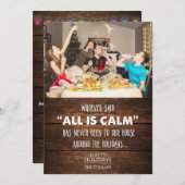 Funny Photo Holiday Kerstmis Wenskaart (Voorkant / Achterkant)