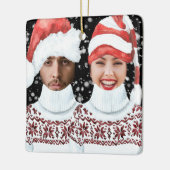 Funny Photo Personalized Christmas Keramisch Ornament (Links)