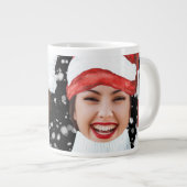 Funny Photo Personalized Kerstmis Grote Koffiekop (Voorkant rechts)