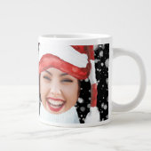 Funny Photo Personalized Kerstmis Grote Koffiekop (Rechts)