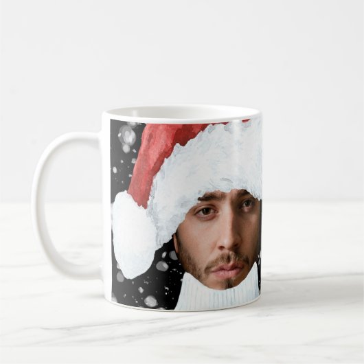 Funny Photo Personalized Kerstmis Koffiemok (Links)