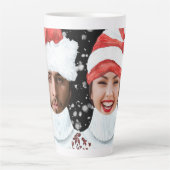 Funny Photo Personalized Kerstmis Latte Mok (Voorkant)