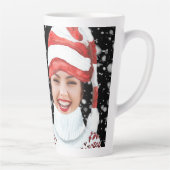 Funny Photo Personalized Kerstmis Latte Mok (Rechts)